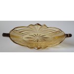 NIEMEN. Żardiniera szklana w stylu art déco, katalogowa. Huty szklane J. Stolle „Niemen”, Brzozówka, lata 1926-1939,