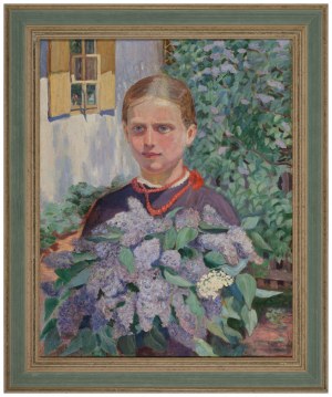 Władysław MIKOS (1887-1970) - Dziewczyna z bzami; 1925