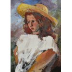 Józef MAKOWSKI (1914-1997) - Portret w kapeluszu