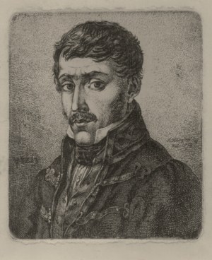 Kajetan Wincenty KIELISIŃSKI (1808-1849) - Portret własny wg rys. Rafała Hadziewicza; 1837