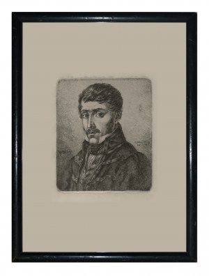 Kajetan Wincenty KIELISIŃSKI (1808-1849) - Portret własny wg rys. Rafała Hadziewicza; 1837