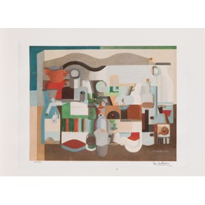 Le CORBUSIER (1887-1965), Zátiší s mnoha předměty (Natura morte aux nombreux objets), 1923