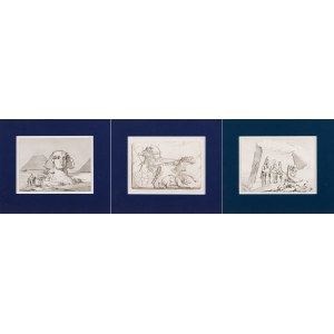 Carl MERKER (1817-1897), Set of 3 copperplates, 1856