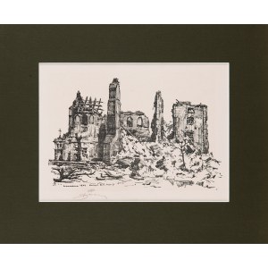 Antoni SUCHANEK (1901-1982), Ruines du vieux Varsovie - Église N.P. Maria, 1945