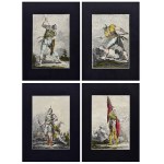 Philip James DE LOUTHERBOURG (1740-1812), Sceny rycerskie - 4 kompozycje