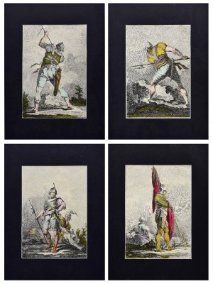 Philip James DE LOUTHERBOURG (1740-1812), Sceny rycerskie - 4 kompozycje