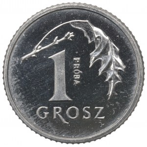 III RP, 1 grosz 1990 - Próba Ni
