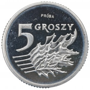 III RP, 5 groszy 1990 - Próba Ni