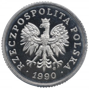 III RP, 5 groszy 1990 - Próba Ni