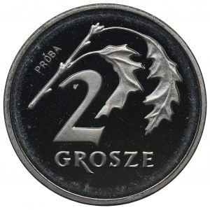 III RP, 2 grosze 1990 - Próba Ni
