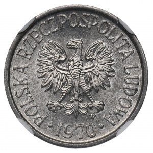 PRL, 5 pennies 1970 - NGC MS66