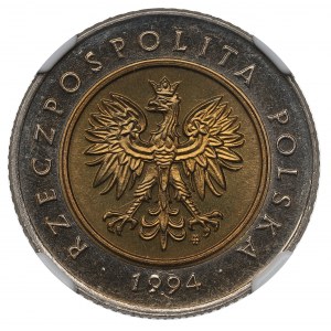III RP, 5 złotych 1994 - NGC MS66