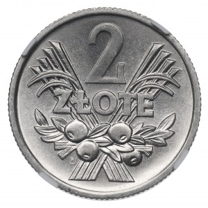 PRL, 2 złote 1974 Jagody - NGC MS66
