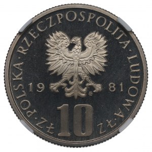 PRL, 10 złotych 1981 - Bolesław II Śmiały NGC PF68 Ultra Cameo