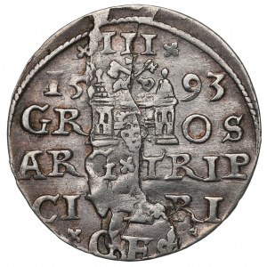 Sigismund III, 3 groschen 1593, Riga