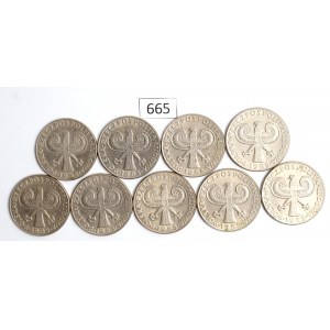 PRL, Zestaw 10 złotych 1965 - VII wieków Warszawy