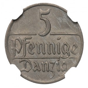 Free City of Danzig, 5 pfennig 1923 - NGC MS63