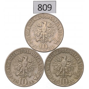 PRL, Zestaw 10 złotych 1959 Kopernik