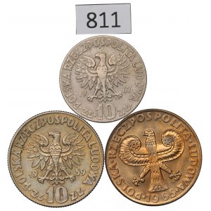 PRL, Zestaw 10 złotych 1959-67