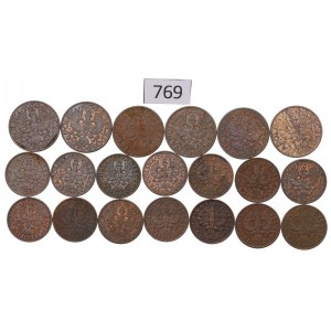 Second Republic, Set of 2-5 pennies 1925-39
