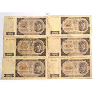 People's Republic of Poland, Set of 500 Gold 1948