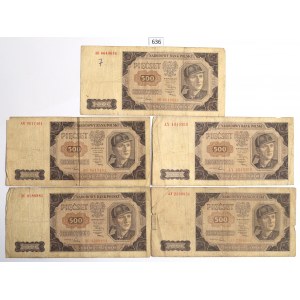 People's Republic of Poland, Set of 500 Gold 1948