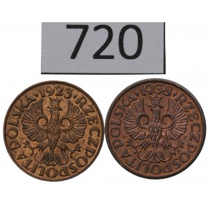 II RP, Zestaw 1 grosz 1923-38
