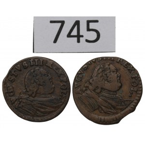 August III Sas, Zestaw szelągów 1753 - A i D