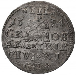 Sigismund III, 3 groschen 1594, Riga