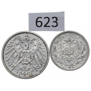 Niemcy, Zestaw 1/2-1 marka 1910-15