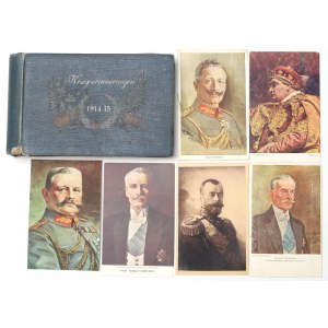 Niemcy, Album pamiątka Wielkiej Wojny + pocztówki znane postaci