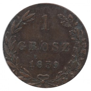 Poland under Russia, Nicholas I, 1 groschen 1839 - NNC AU50