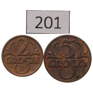 II RP, Zestaw 2-5 groszy 1935