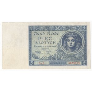 II RP, 5 złotych 1930 D, RZADKOŚĆ