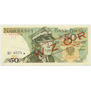 PRL, 50 złotych 1975 A - WZÓR No. 0578