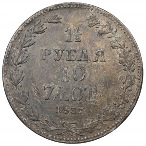 Poland under Russia, Nicholas I, 1-1/2 rouble=10 zloty MW, Warsaw