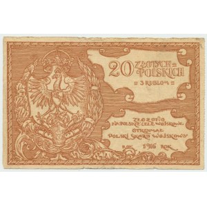 Polski Skarb Wojskowy, 20 złotych = 3 ruble 1916