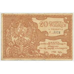 Polski Skarb Wojskowy, 20 złotych = 3 ruble 1916