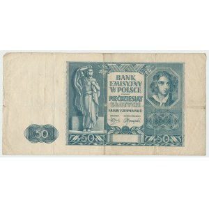 50 złotych 1941, bez serii i numeracji oraz poddruku