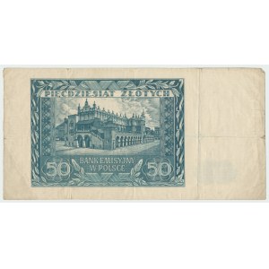 50 złotych 1941, bez serii i numeracji oraz poddruku