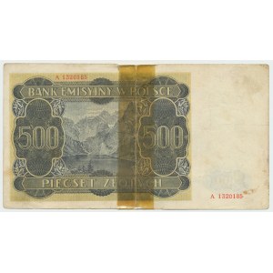 500 złotych 1940 - fałszerstwo londyńskie niewyłapane z obiegu