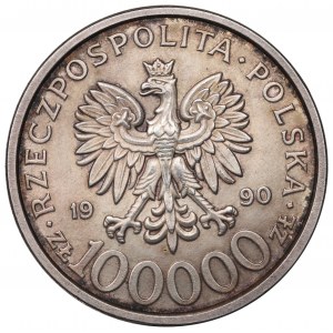 III RP, 100.000 złotych 1990 Solidarność typ B