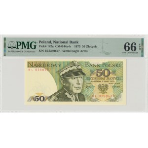PRL, 50 złotych 1975 BL - PMG 66EPQ