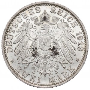 Germany, Preussen, 2 mark 1913 - 25 years of Wilhelm II reign