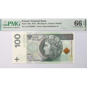 IIIRP, 100 złotych 2012 AA - PMG 66 EPQ