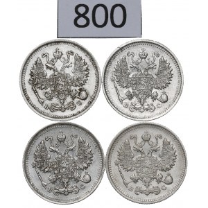 Russia, Nicholas II, Lot of 10 kopecks 1914-15