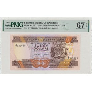 Wyspy Salomona, 20 dolarów 1986 - PMG 67 EPQ