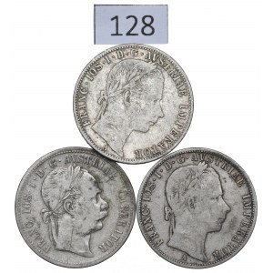 Austria, lot 1 florin 1858-73