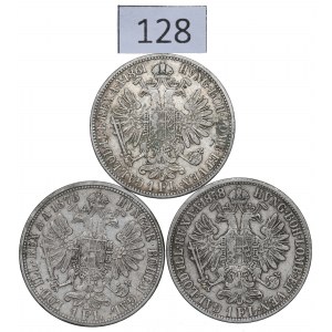 Austria, lot 1 florin 1858-73