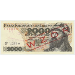 PRL, 2000 złotych 1979 S - WZÓR No. 1299